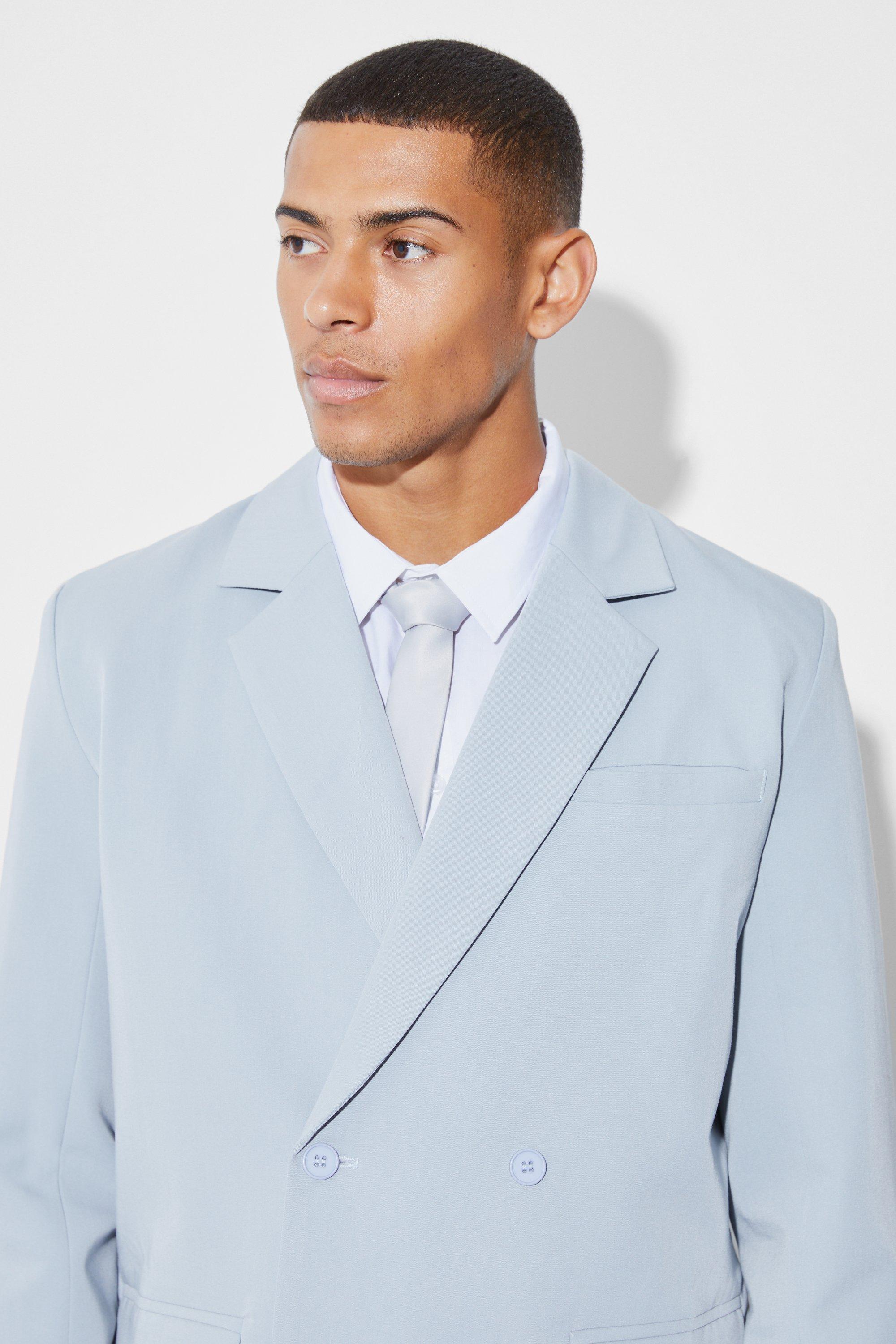 Dusty blue 2024 suit jacket